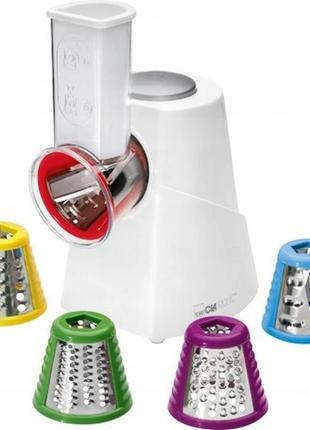 Электрическая овощерезка многофункциональная 5 насадок clatronic ме (3604)
