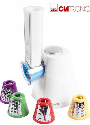 Электрическая овощерезка многофункциональная 5 насадок clatronic ме (3604)
