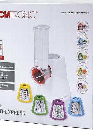 Электрическая овощерезка многофункциональная 5 насадок clatronic ме (3604)
