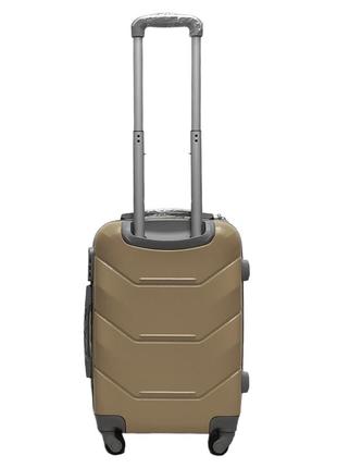 Пластиковый маленький чемодан размер s carbon небольшой чемоданчик шампань для ручной клади на 4 колесах3 фото
