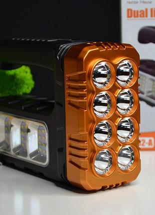 Фонарь мощный аккумуляторный hotter mouse | ручной фонарь с солнечной панелью и повербанком