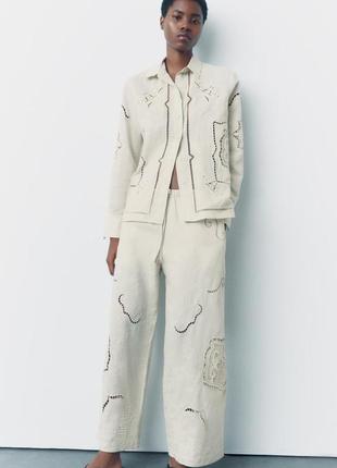 Штани zw collection з вишивкою