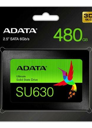 Накопитель ssd a-data ultimate su630 480gb 2.5" sataiii 3d qlc black