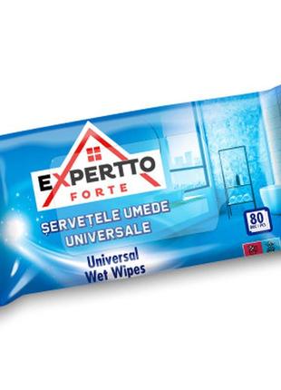 Вологі серветки expertto forte для прибирання універсальні 80 шт