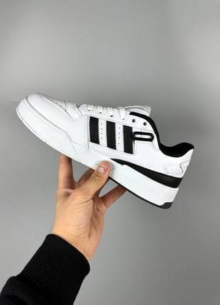 Adidas forum low white black3 фото