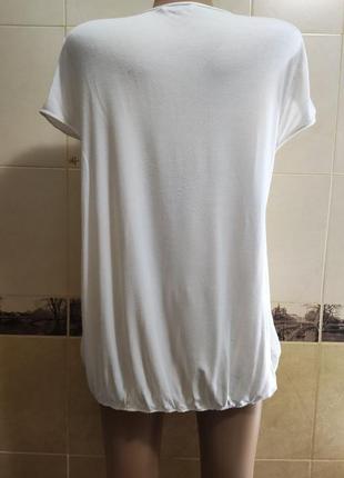 Біла легка елегантна блуза, 56 розмір4 фото