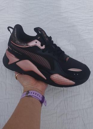 Кросівки puma rs-x black rose