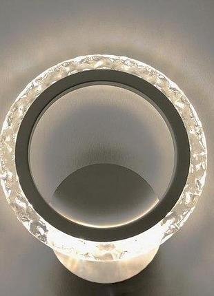 Светодиодный настенный светильник бра luminaria europa 12w r220 on/off white/ice 220v ip20