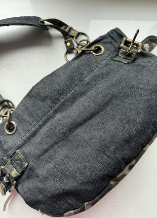 Сумка текстиль джинс з аксесуарами4 фото