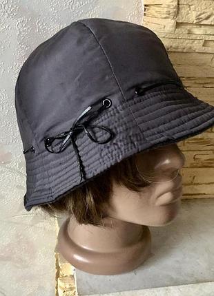 Серая шляпа панама на флисе 56-59 см