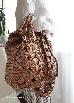 Сумочка з рафії "мотиви"