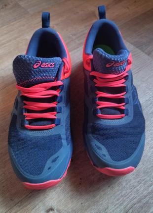 Бомбовые синие кроссовки asics p. 37,5 стелька 23,5 см