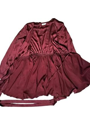 Сукня, плаття шовк армані кольору марсала, розмір m, l