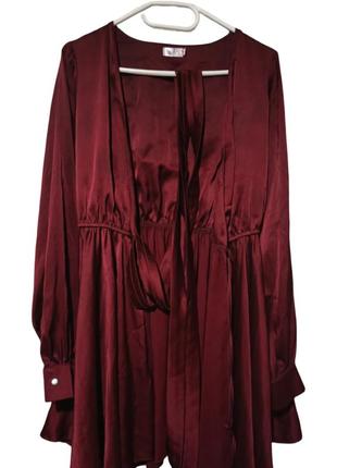 Сукня, плаття шовк армані кольору марсала, розмір m, l