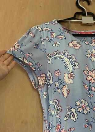 Ніжно голуба сукня квітчаста віскоза плаття розмір м5 фото