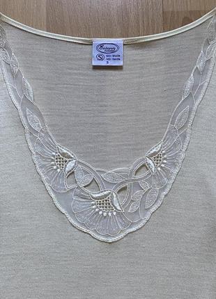 Лонгслив термобельё из шерсти и шёлка eusana naturel швейцария