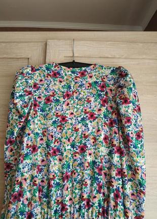 Красивое летнее платье мини, цветочный принт, бренд reserved6 фото
