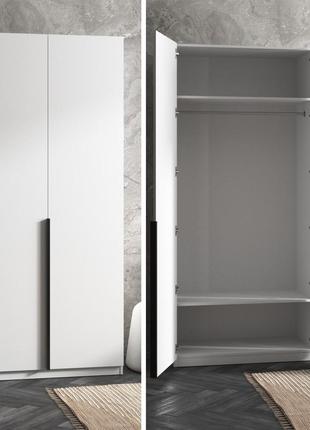 Бетон шкаф компанит комбинированный, маленький шкаф цвет бетон, шкаф для одежды в спальню м-26 для белья6 фото