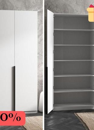 Бетон шкаф компанит комбинированный, маленький шкаф цвет бетон, шкаф для одежды в спальню м-26 для белья2 фото