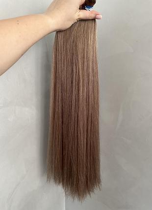 Натуральне русые волосы для наращивания