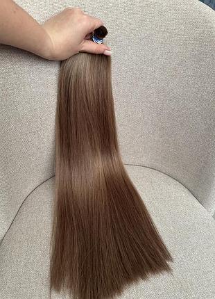 Натуральне русые волосы для наращивания