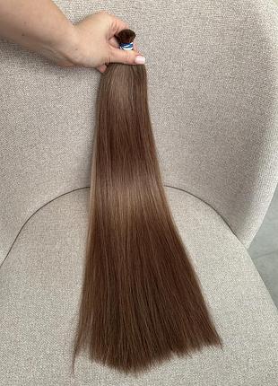 Натуральне русые волосы для наращивания