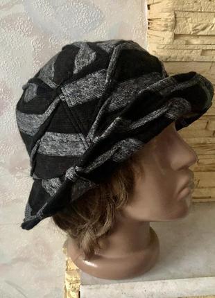 Текстильні капелюхи панами — чорний сірий у двох відтінках2 фото