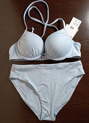 Купальник h&m новый раздельный бюст трусики на высокой посадке купальник