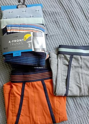 Труси чоловічі хс-3хл бавовняні боксери нові набір з ґудзиками