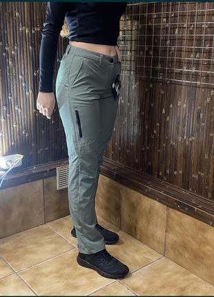 Брюки женские фирменные новые треккинговые карго туристические зеленые спортивные...