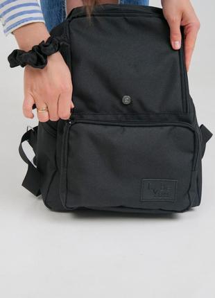 Компактний жіночий рюкзак klapan оксфорд чорний колір4 фото