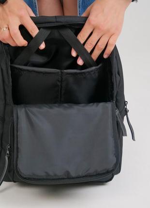 Компактний жіночий рюкзак klapan оксфорд чорний колір3 фото