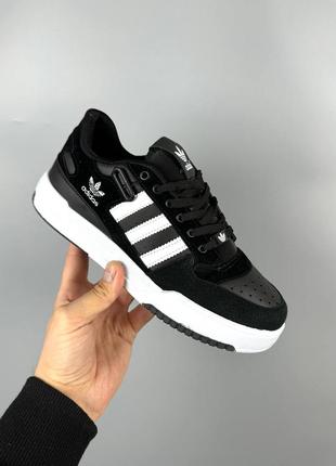Adidas forum low black1 фото