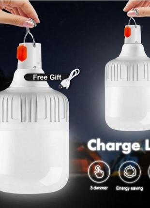 Лампочка світлодіодна з акумулятором і usb зарядкою. 80w