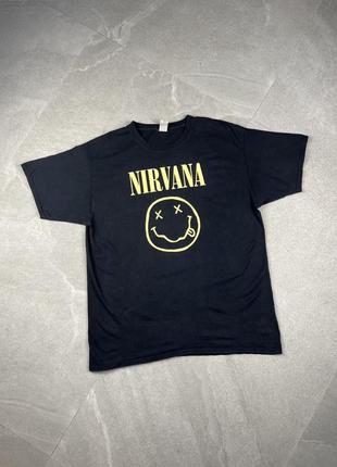 Nirvana smiley face футболка вінтаж мерч fruit of the loom рок група
