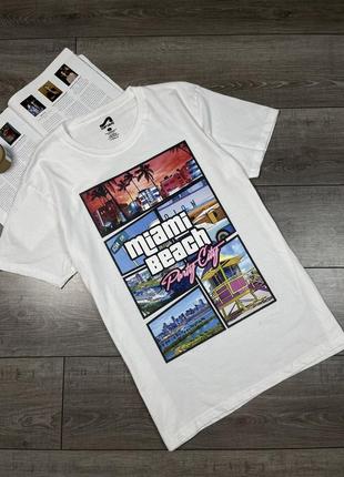 Стильная яркая футболка surf style miami beach