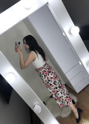 Шикарная юбка миди вискоза цветочный принт9 фото