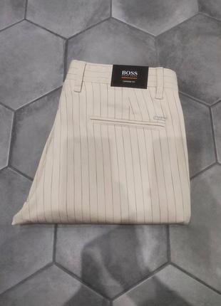 Штаны hugo boss tapered fit size 34×32 original лен/котон1 фото