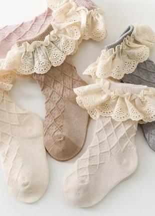 Носочки с рюшкой носки детские