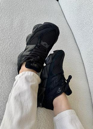 Жіночі кросівки new balance 9060 black нью беланс чорного кольору