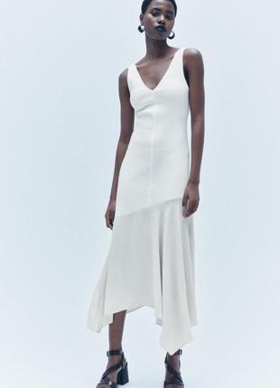 Длинное красивое платье zara размер с