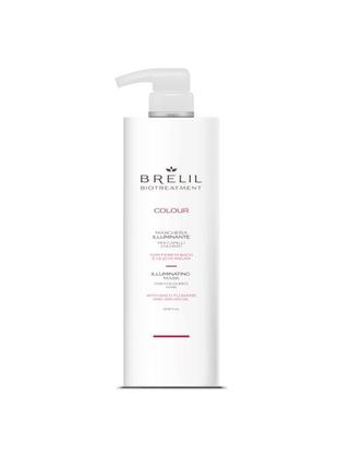 Маска для окрашенных волос brelil illuminating mask colour 1000 ml