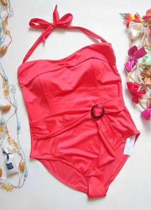 Шикарный однотонный слитный купальник батал с поясом george 🌺🌴🌺