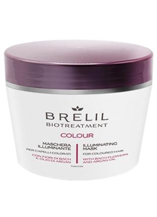 Маска для окрашенных волос brelil illuminating mask colour 220 ml