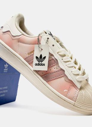 Кроссовки adidas superstar cappuccino pink розовые женские / мужские6 фото