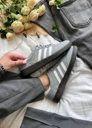 Женские кеды кроссовки adidas spezial grey white