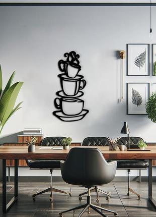 Сучасна картина на кухню, дерев'яний декор для дому "добра кава ", декоративне панно 25x13 см5 фото
