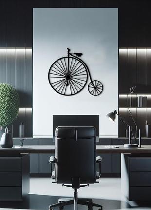 Інтер'єрна картина на стіну, декор для кімнати "ретро велосипед ", оригінальний подарунок 20x23 см2 фото