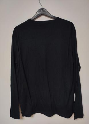 Лонгслів футболка довгий рукав толстовка реглан кофта чорна пряма широка st. pauli berg man, розмір l - xl4 фото