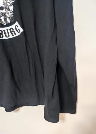 Лонгслів футболка довгий рукав толстовка реглан кофта чорна пряма широка st. pauli berg man, розмір l - xl9 фото